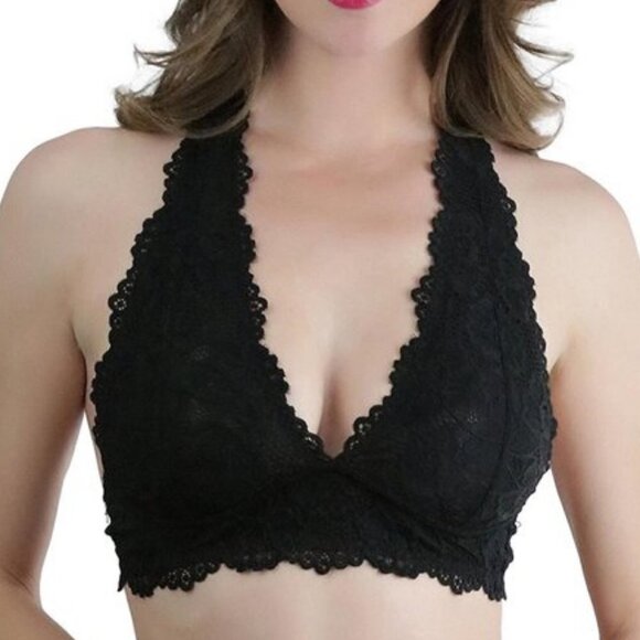 Deago Other - Black Lace Bralette Halter
